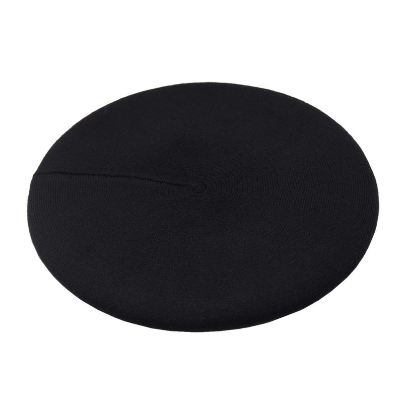 Wheebo French Beret Hat, Reversible Solid Color Beret Cap for Womens Girls Lady Adults (Black) - Image 4